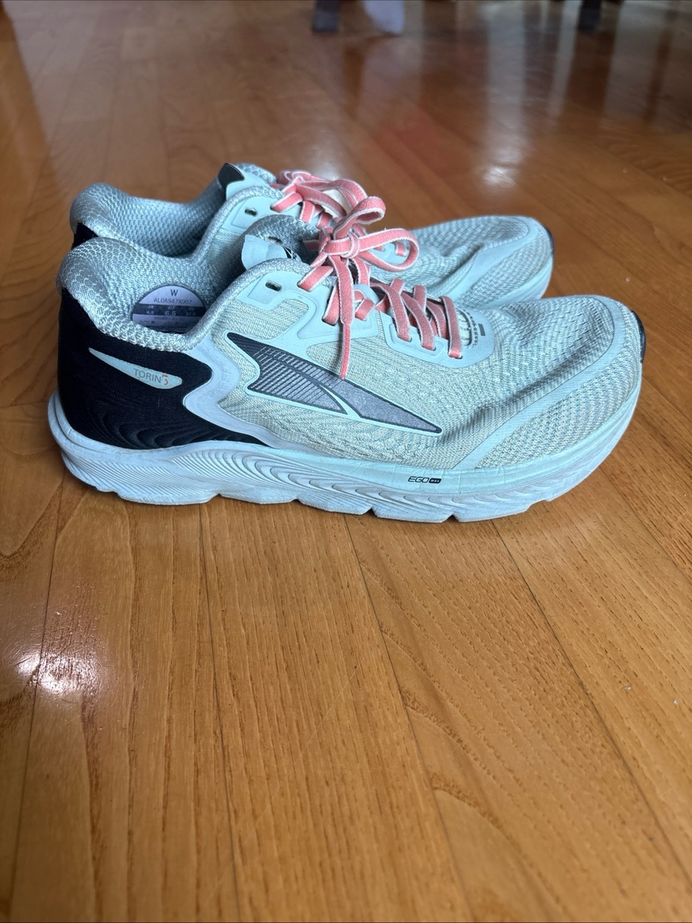 Altra Torin 5 Running Shoes Sneakers Womens green black coral gray Zero Drop 6.5